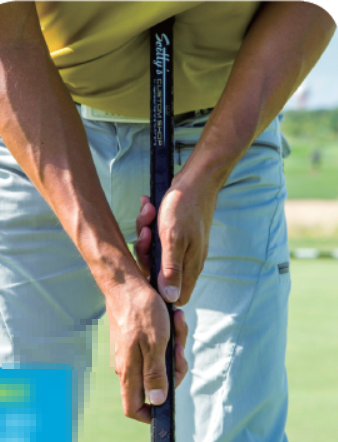 Grip image photo in golf putting