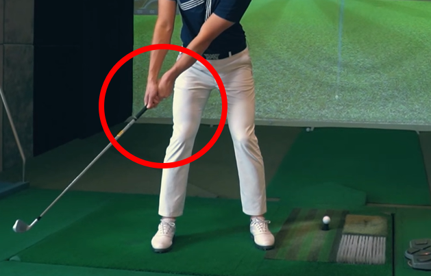 Stable grip image of quarter swing